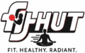 Fithut.in - Fitness, Health, and Beauty Website Logo with a Yoga Icon for a Global Fitness Community"